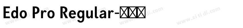 Edo Pro Regular字体转换